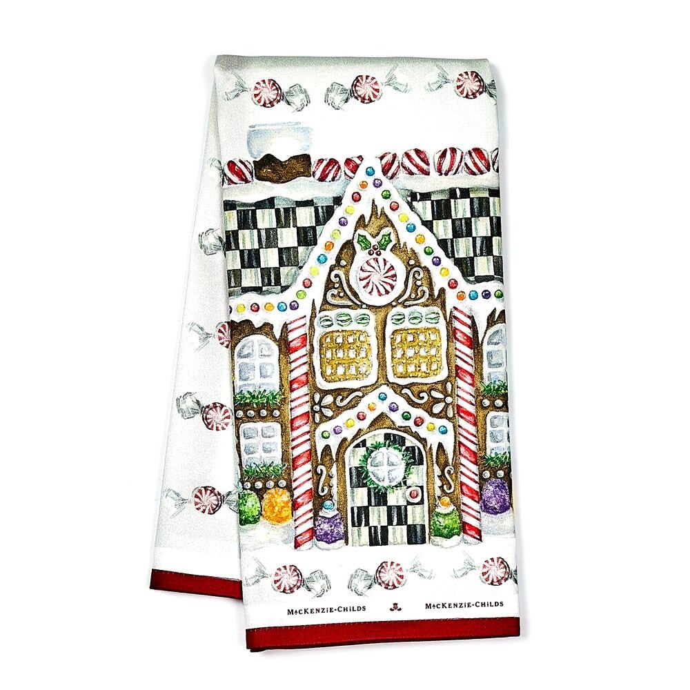 NEW Mackenzie-Childs Gingerbread House Dish Towel